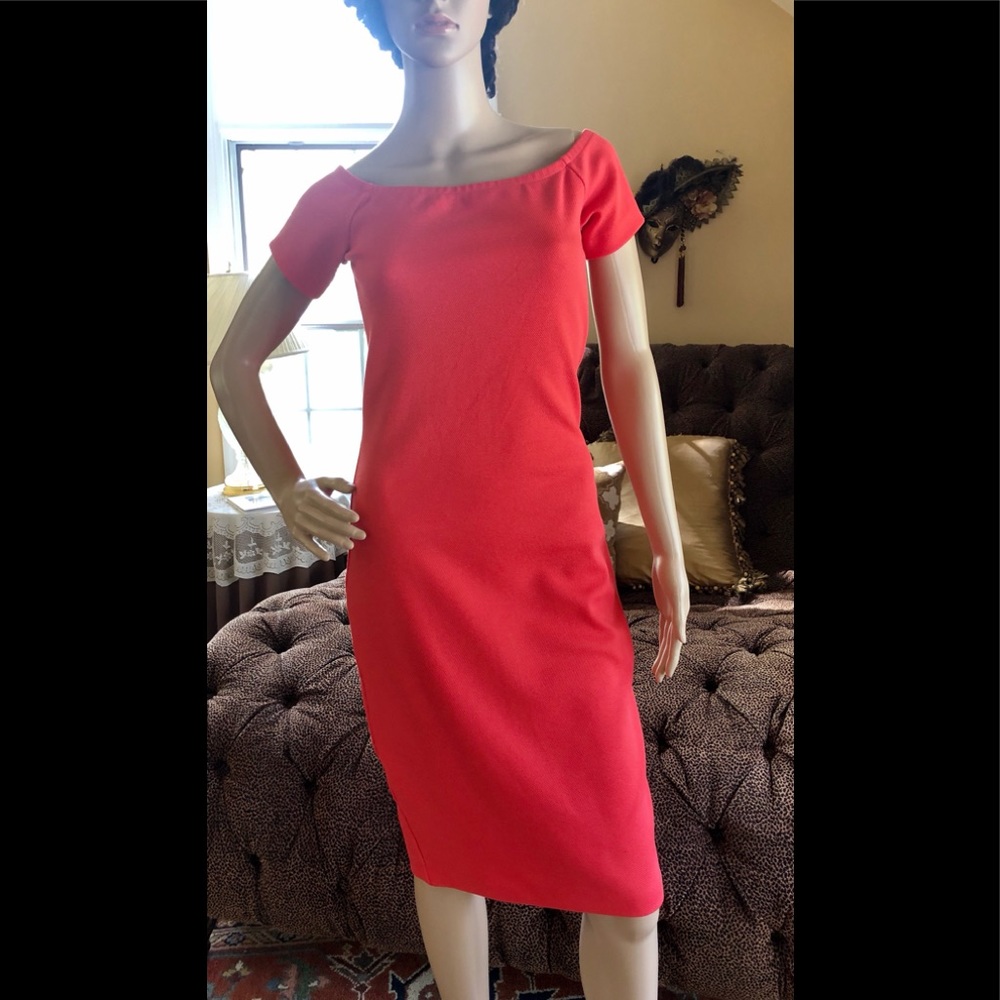 NWT Michael Kors Orange Bodycon Dress Size S